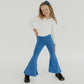 Baby/kid’s/youth Flares | Classic Blue Leggings Bamboo/cotton 3
