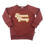 Baby/Kid's/Youth Fleece-Lined 'Forever Young' Pullover | Burgundy