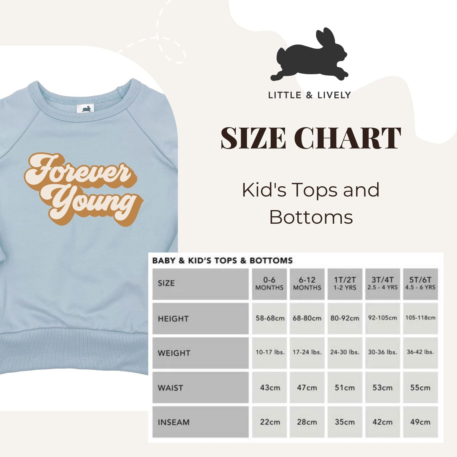 Baby/Kid's/Youth Fleece-Lined 'Forever Young' Pullover | Powder Blue