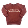 Baby/Kid's/Youth Fleece-Lined 'Make Your Own Magic' Pullover | Burgundy
