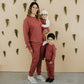 Baby/kid’s/youth Fleece-lined Pullover | Burgundy Kid’s Bamboo/cotton 4
