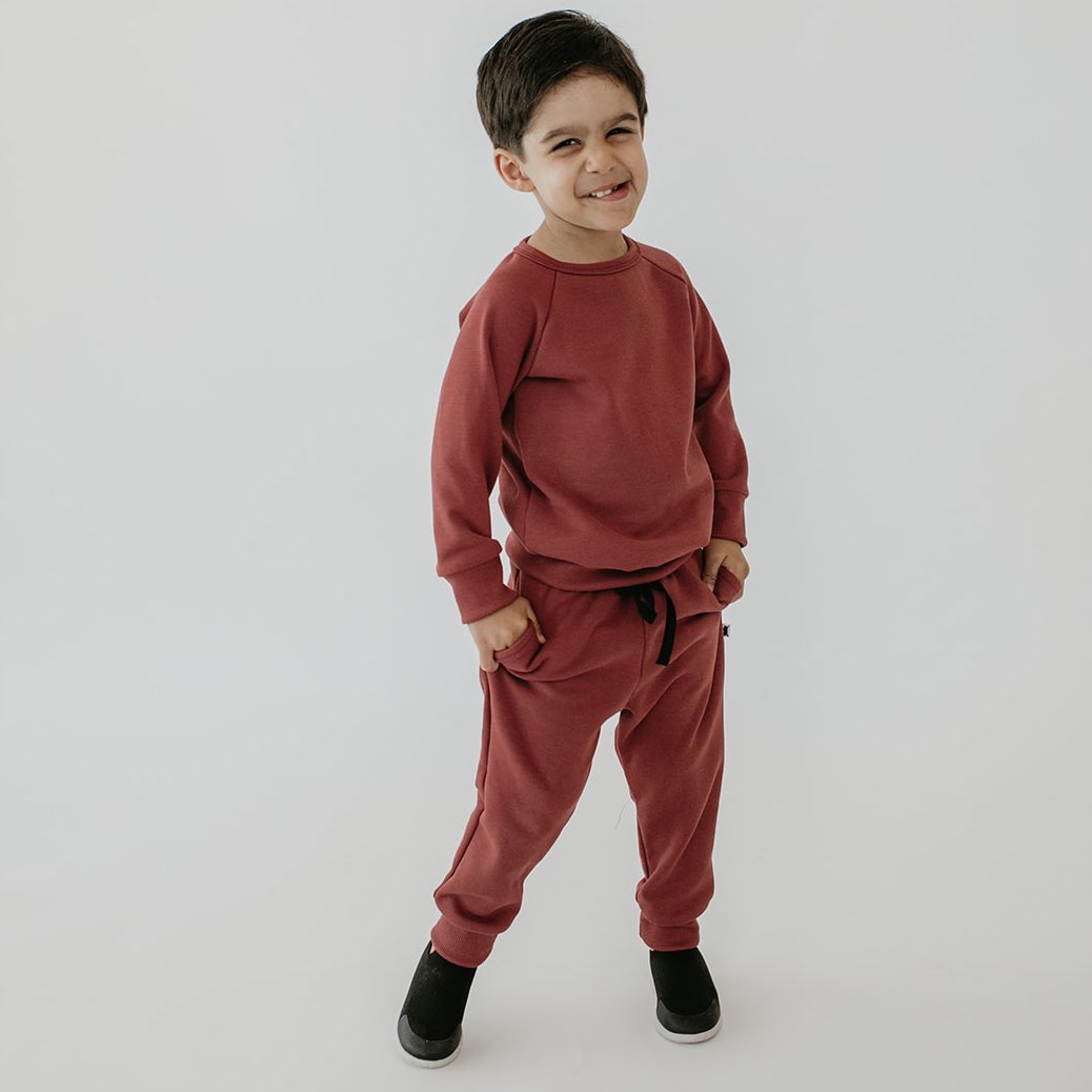Baby/Kid's/Youth Fleece-Lined Pullover | Burgundy