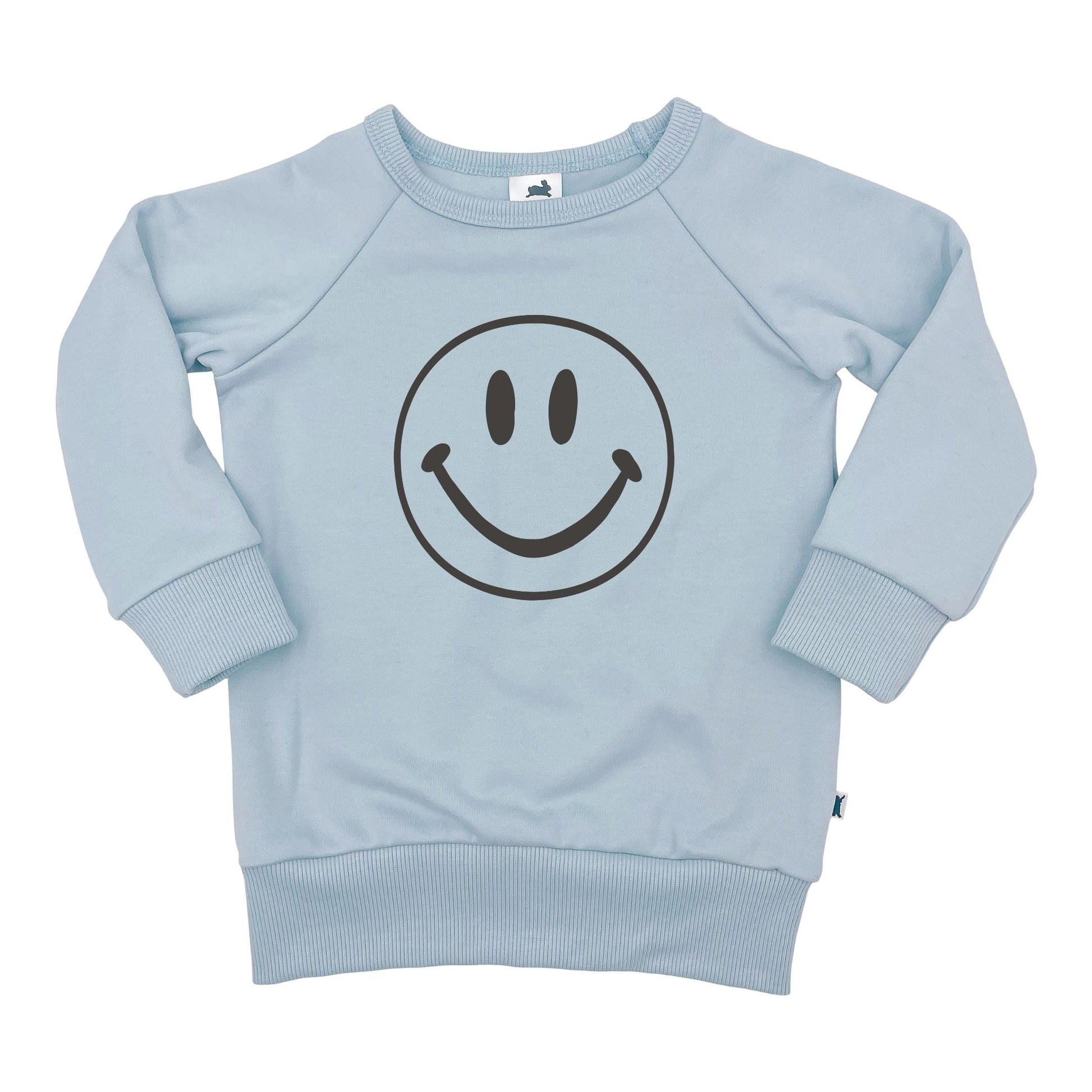 Baby/Kid's/Youth Fleece-Lined 'Smiley' Pullover | Powder Blue