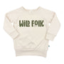 Baby/Kid's/Youth Fleece-Lined 'Wild Folk' Pullover | Cream