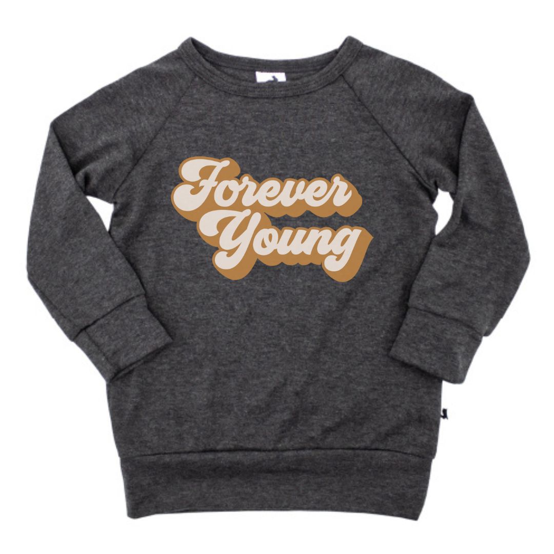 Baby/Kid's/Youth 'Forever Young' Pullover | Charcoal