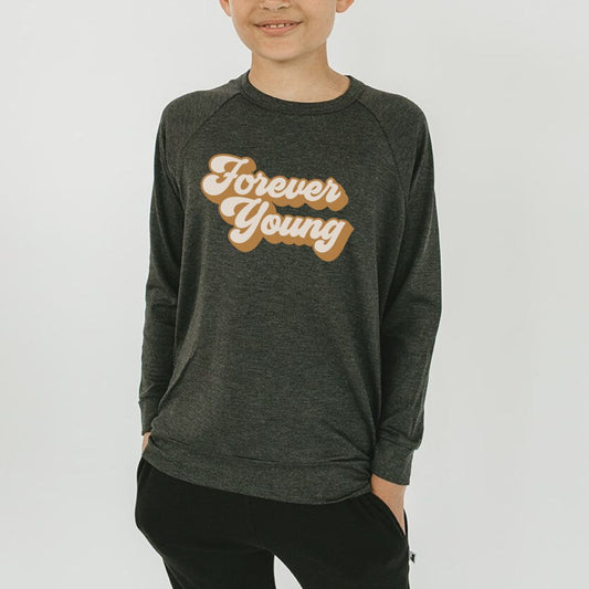 Baby/kid’s/youth ’forever Young’ Pullover | Charcoal Kid’s Bamboo/cotton 2