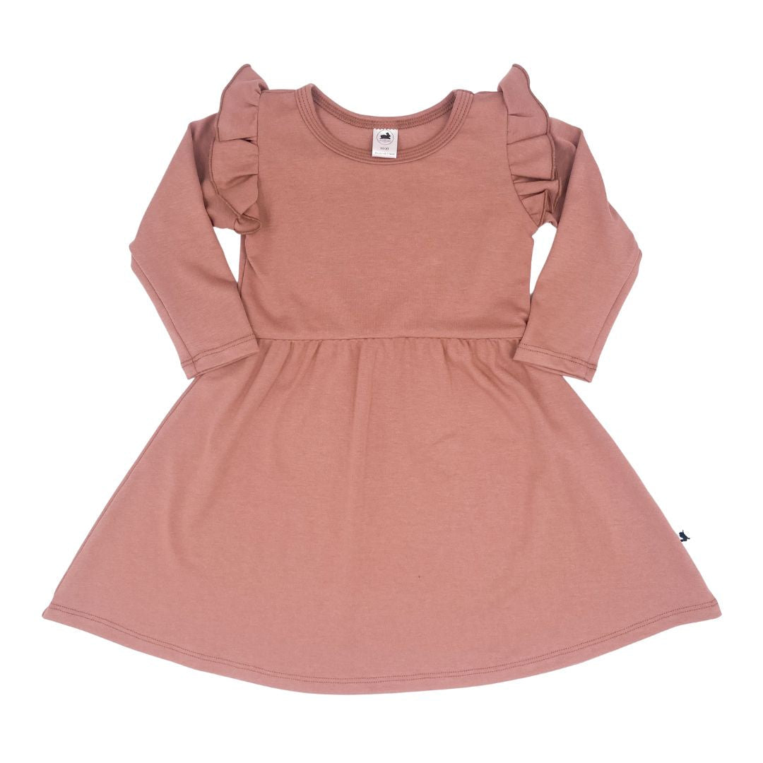 Baby/kids/youth Harper Dress | Terracotta Girl’s Bamboo/cotton 1