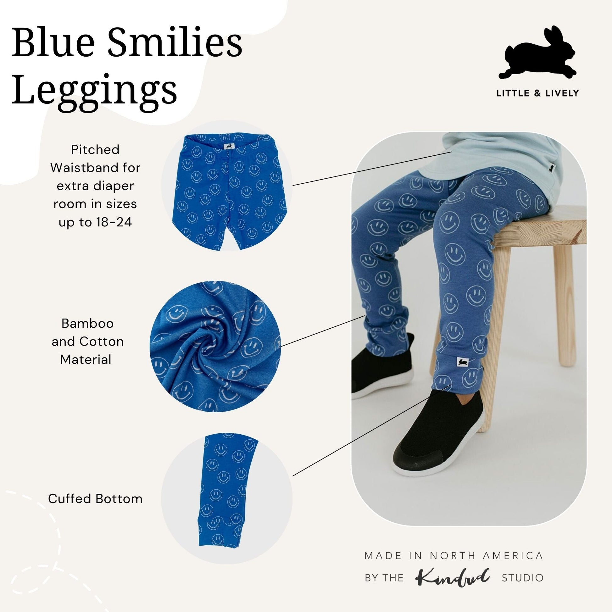 Leggings | Blue Smilies