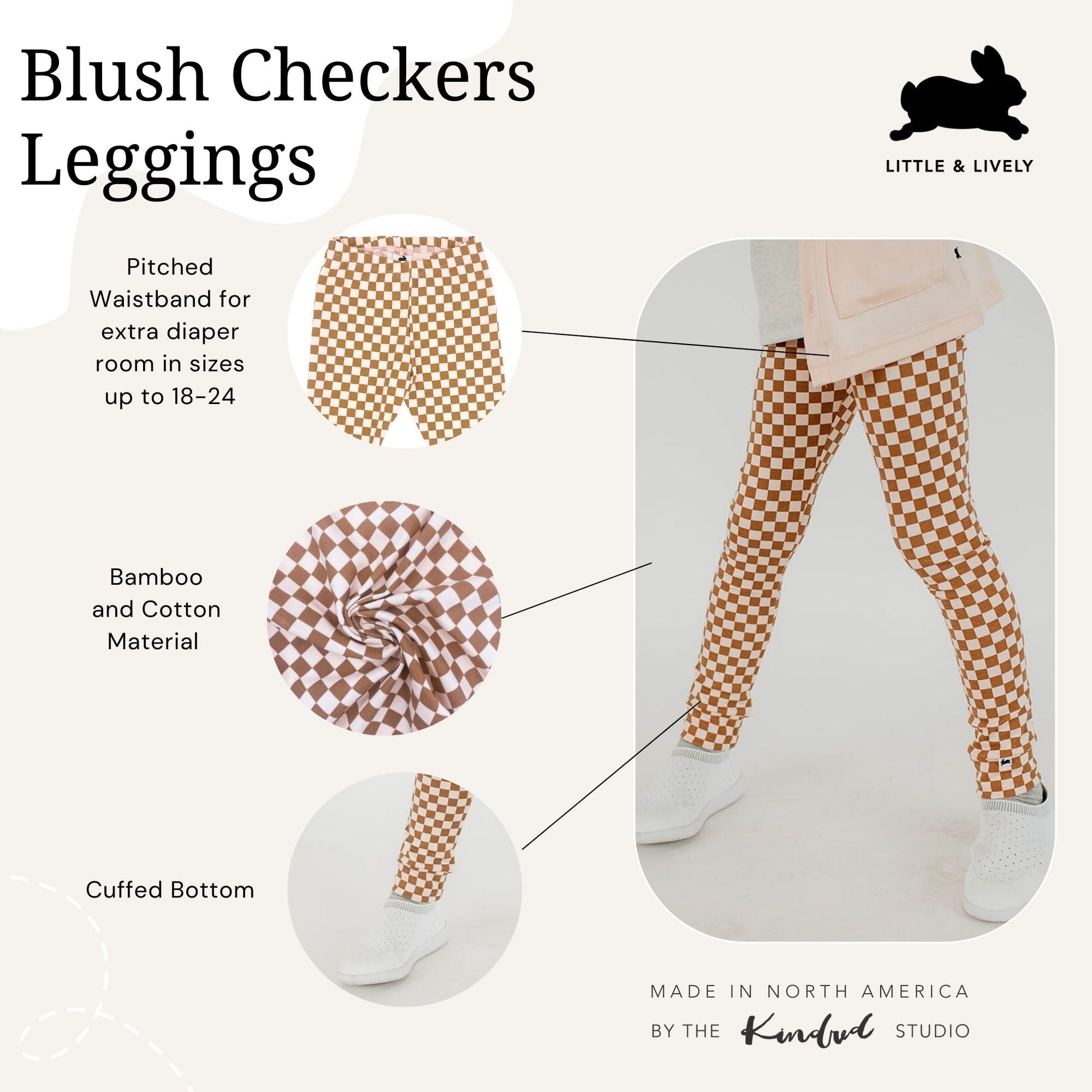 Leggings | Blush Checkers