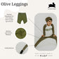 Baby/kid’s/youth Leggings | Olive Leggings Bamboo/cotton 9