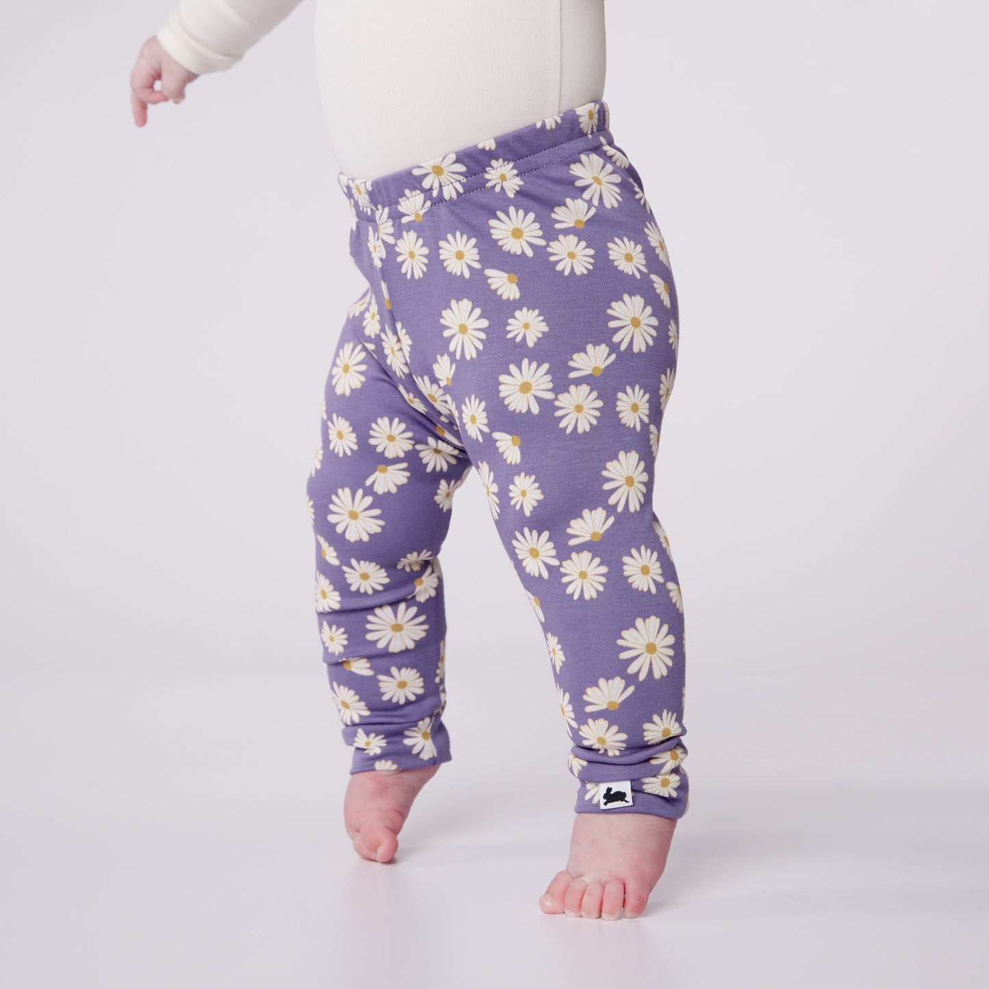 Baby/kid’s/youth Leggings | Purple Daisies Leggings Bamboo/cotton 2