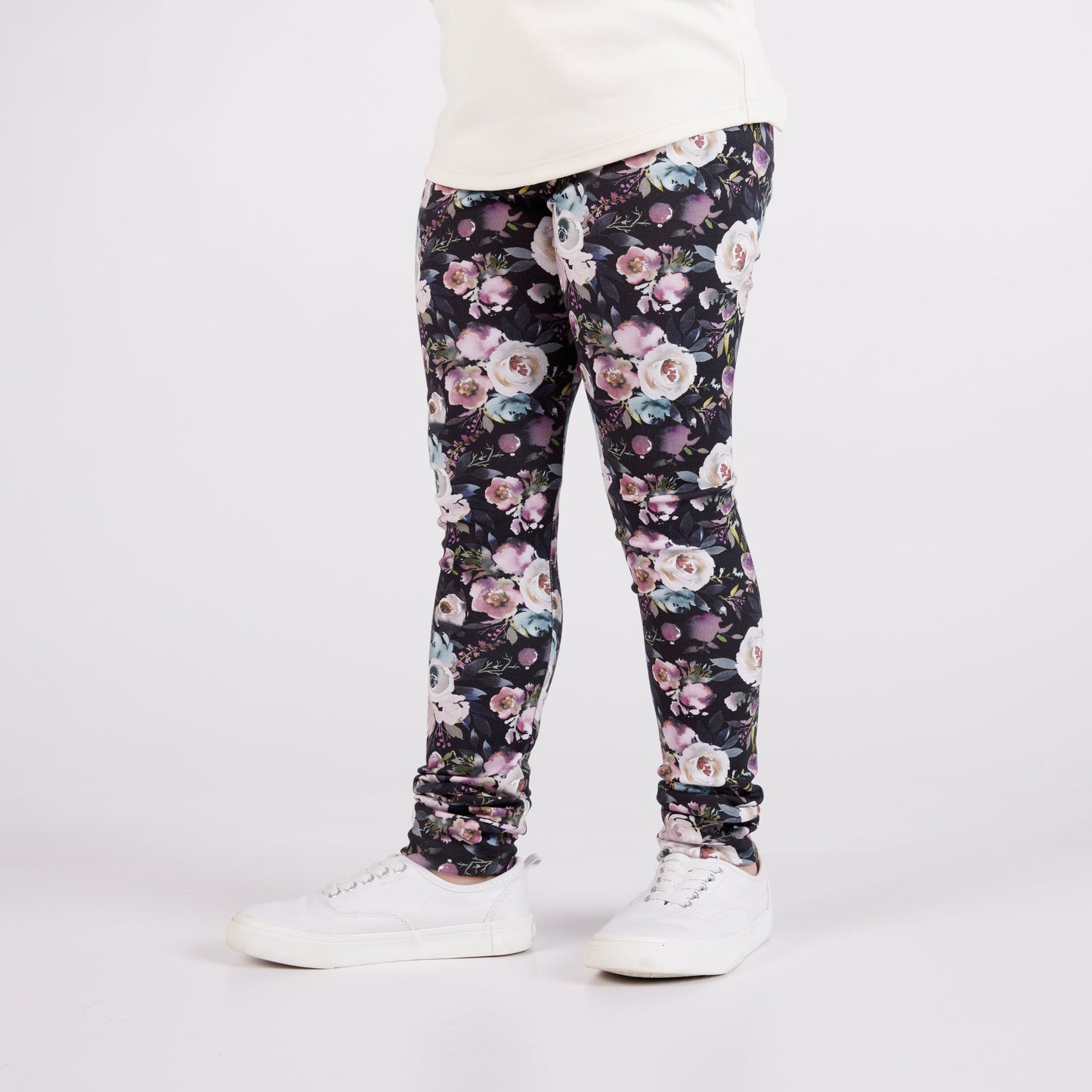 Baby/kid’s/youth Leggings | Watercolour Floral Leggings Bamboo/cotton 2