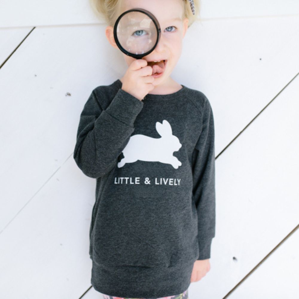 Baby/kid’s/youth ’little & Lively’ Pullover | Charcoal Kid’s Bamboo/cotton 3