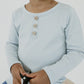 Baby/kid’s/youth Long Sleeve Henley | Powder Blue Kid’s Bamboo/cotton 2