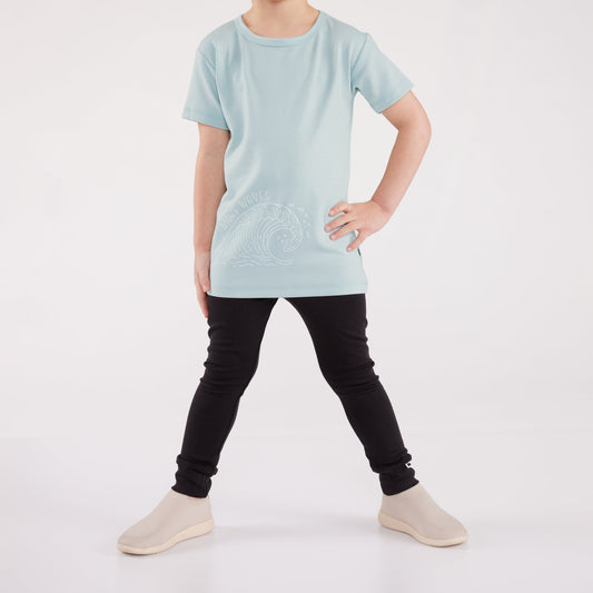Baby/kid’s/youth ’make Waves’ T-shirt | Slim Fit | Seafoam Kid’s Bamboo/cotton 2