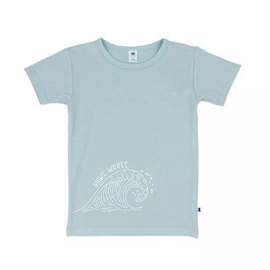 Baby/kid’s/youth ’make Waves’ T-shirt | Slim Fit | Seafoam Kid’s Bamboo/cotton 1
