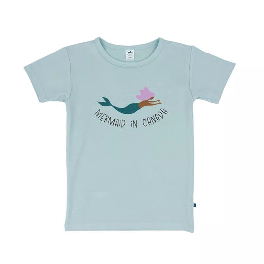 Baby/kid’s/youth ’mermaid In Canada’ T-shirt | Slim Fit | Seafoam Kid’s