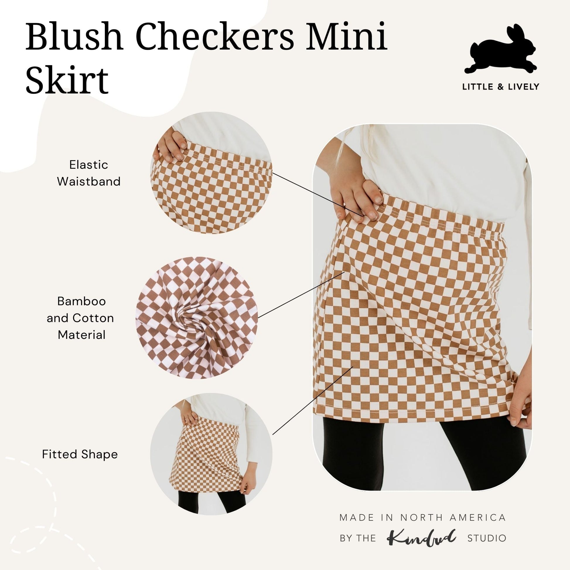 Baby/Kid's Leggings | Blush Checkers