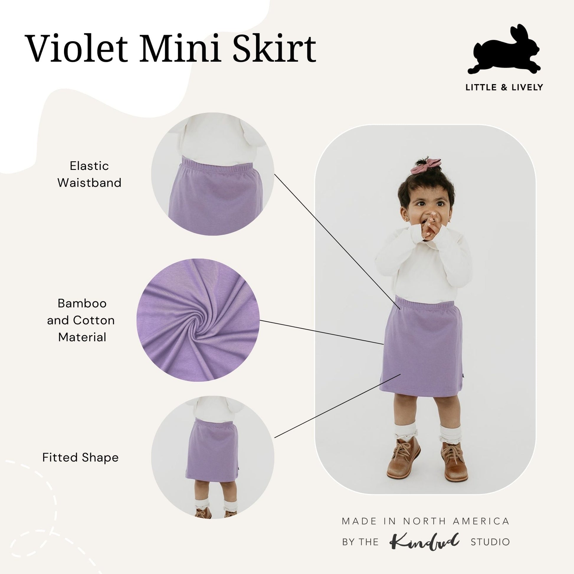 Baby/Kid's/Youth Mini Skirt | Violet