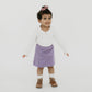 Baby/kid’s/youth Mini Skirt | Violet Bamboo/cotton 3