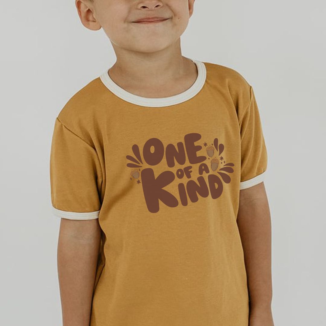 Baby/Kid's/Youth 'One of a Kind' Ringer Slim-Fit T-Shirt | Sunflower