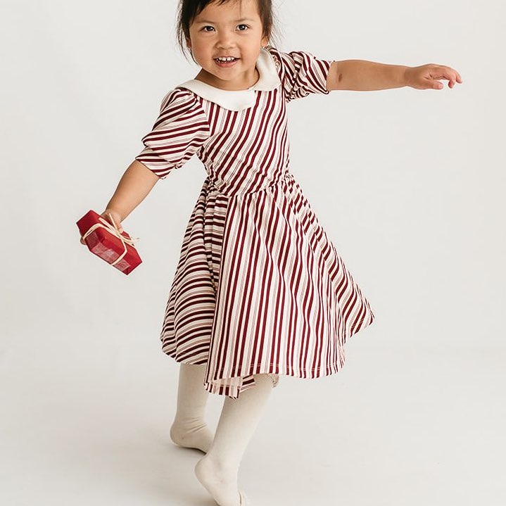 Baby/kid’s/youth Penelope Dress | Candy Cane Girl’s Bamboo/cotton 1