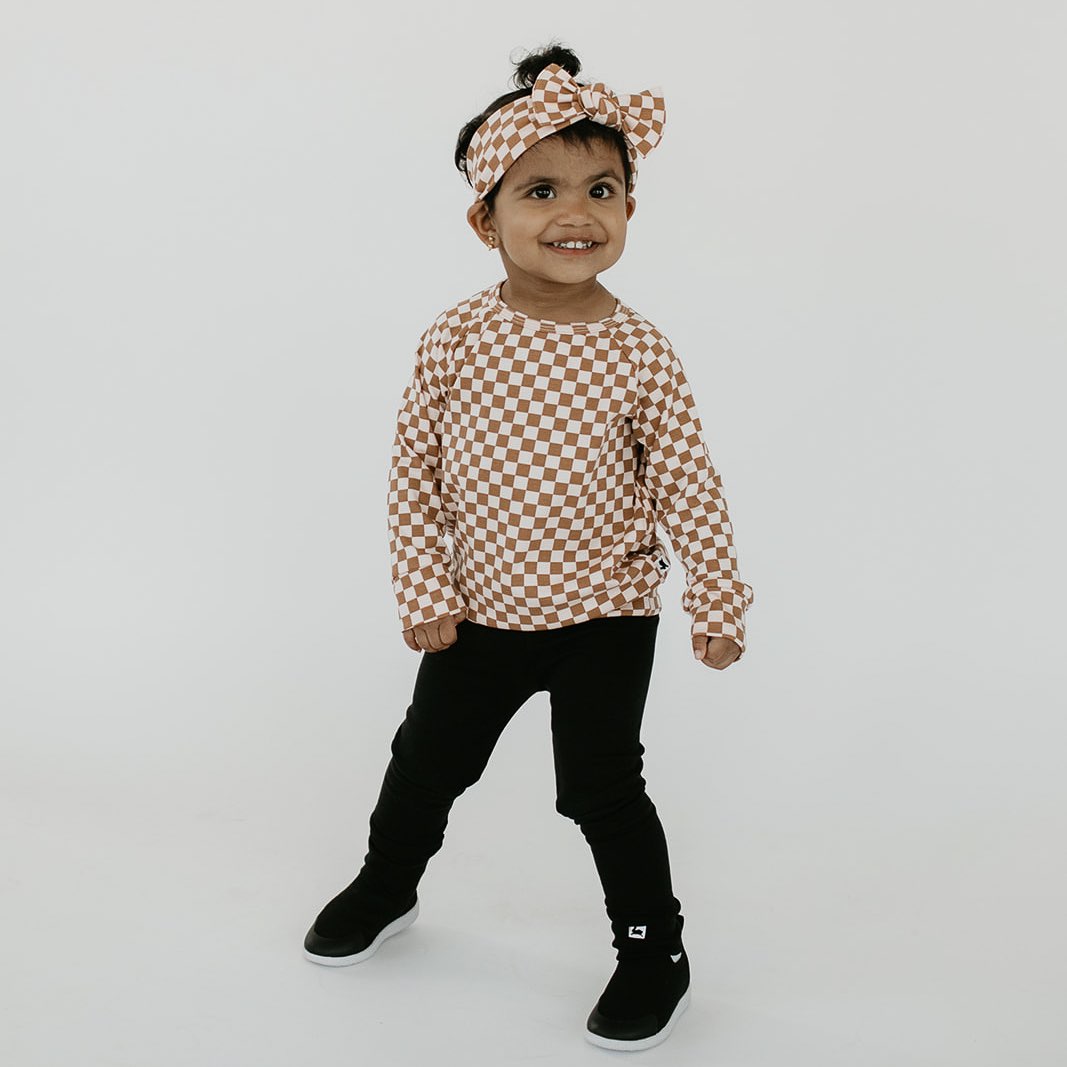 Baby/kid’s/youth Pullover | Blush Checkers Kid’s Bamboo/cotton 5