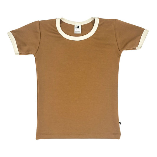 Baby/kid’s/youth Ringer Slim-fit T-shirt | Caramel Kid’s Bamboo/cotton 1