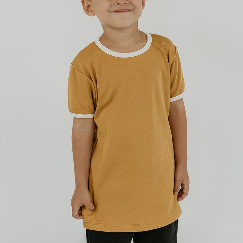 Baby/Kid's/Youth Ringer Slim-Fit T-Shirt | Sunflower