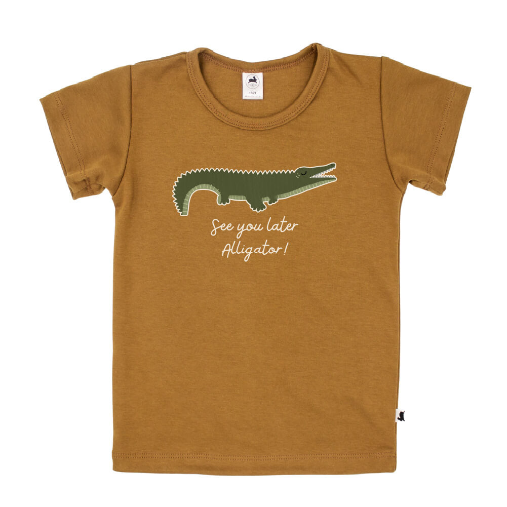 Baby/Kid's/Youth 'See you Later Alligator' Slim-Fit T-Shirt | Umber