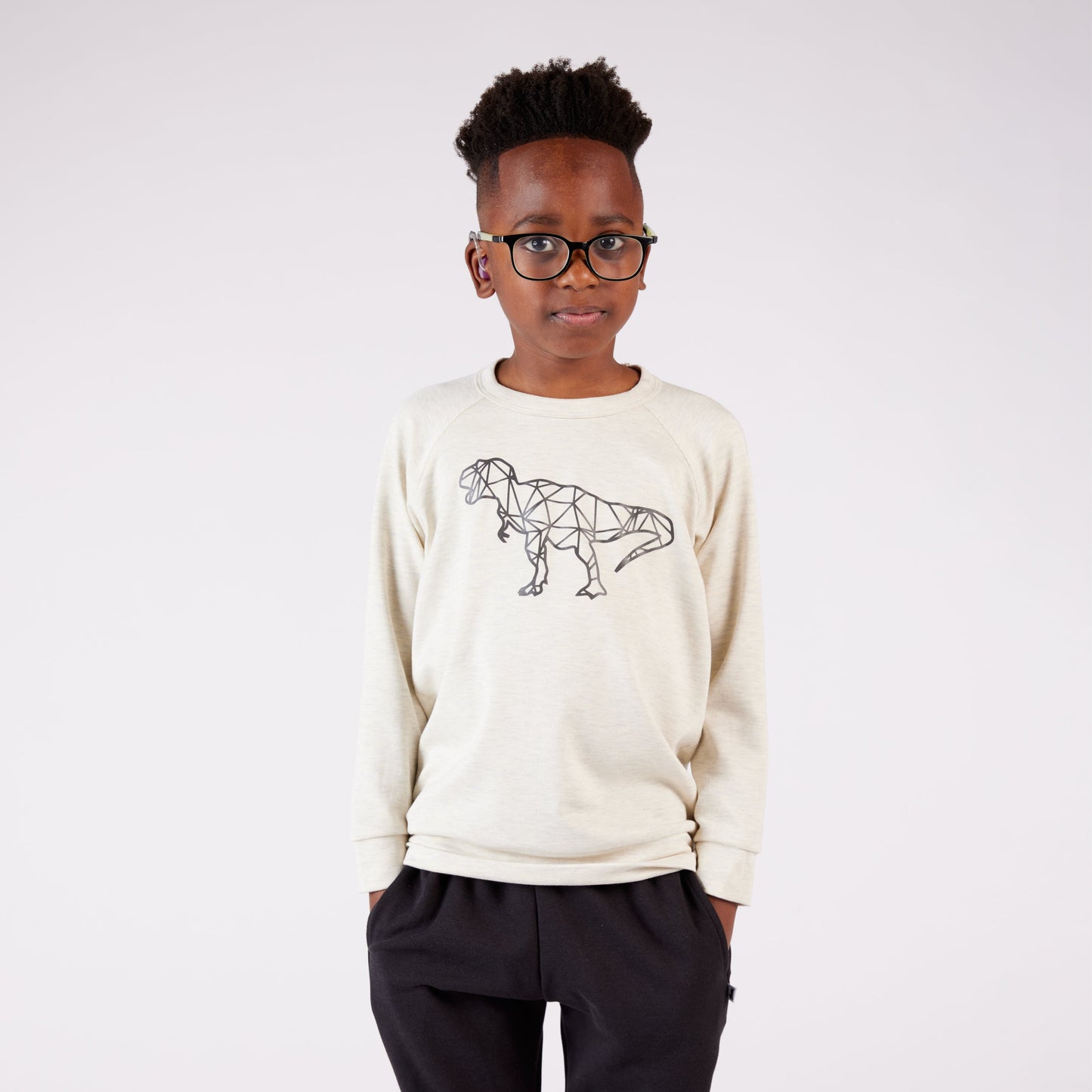Baby/kid’s/youth ’t-rex’ Pullover | Ash Kid’s Bamboo/cotton 2