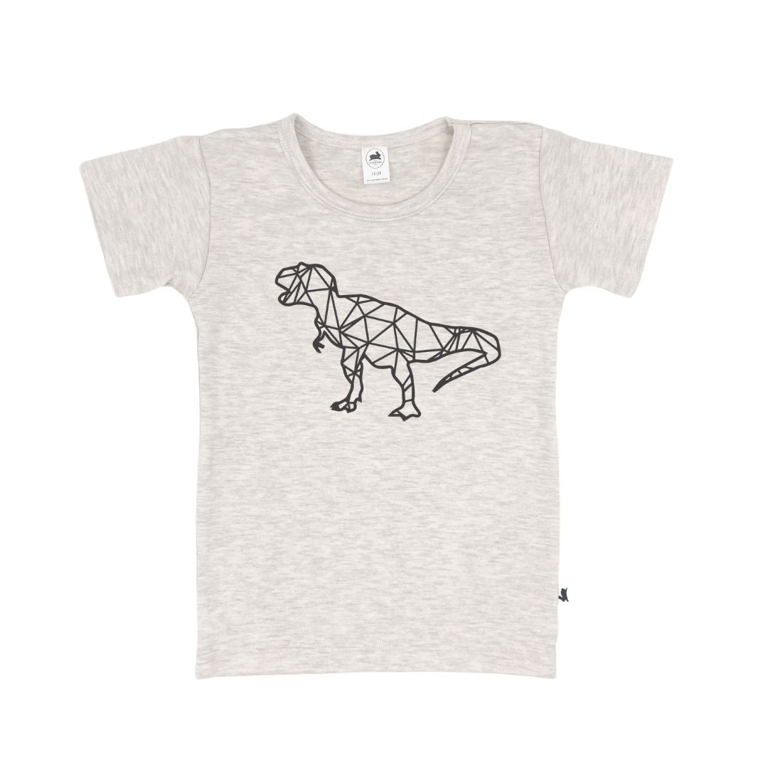 'T-Rex' Bamboo Slim-Fit T-Shirt | Ash