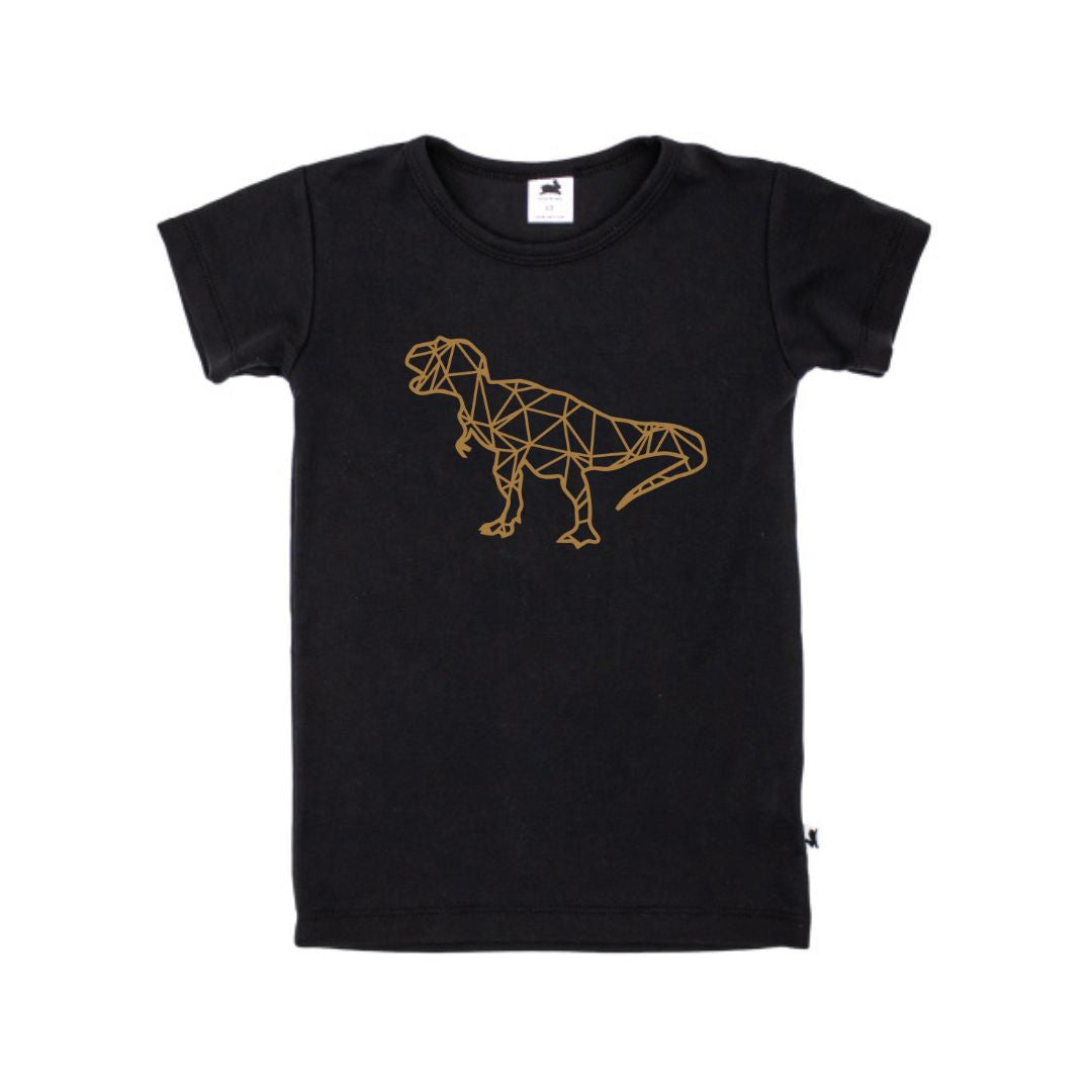 'T-Rex' Bamboo Slim-Fit T-Shirt | Black