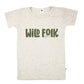 Baby/kid’s/youth ’wild Folk’ Slim-fit T-shirt | Ash Kid’s Bamboo/cotton 1