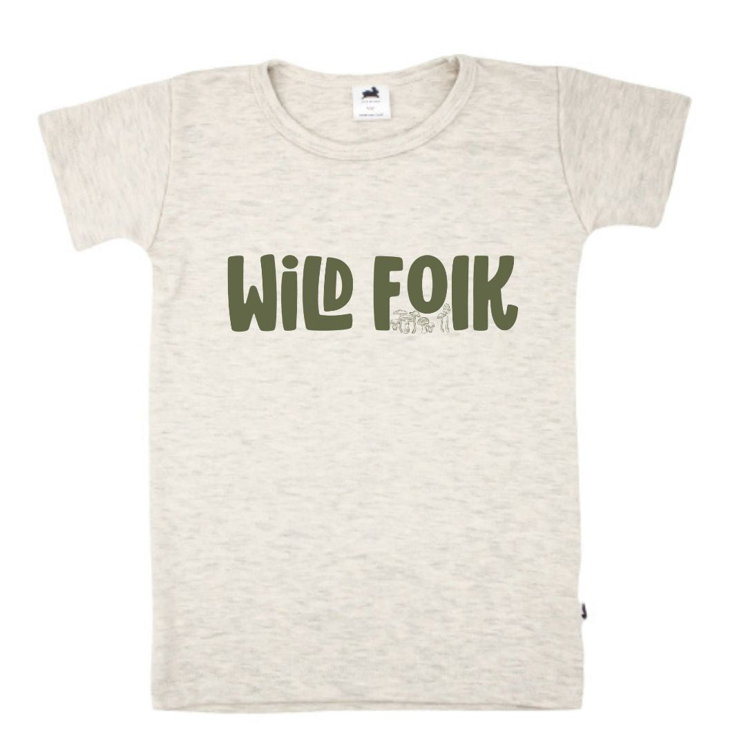 Baby/Kid's/Youth 'Wild Folk' Slim-Fit T-Shirt | Ash