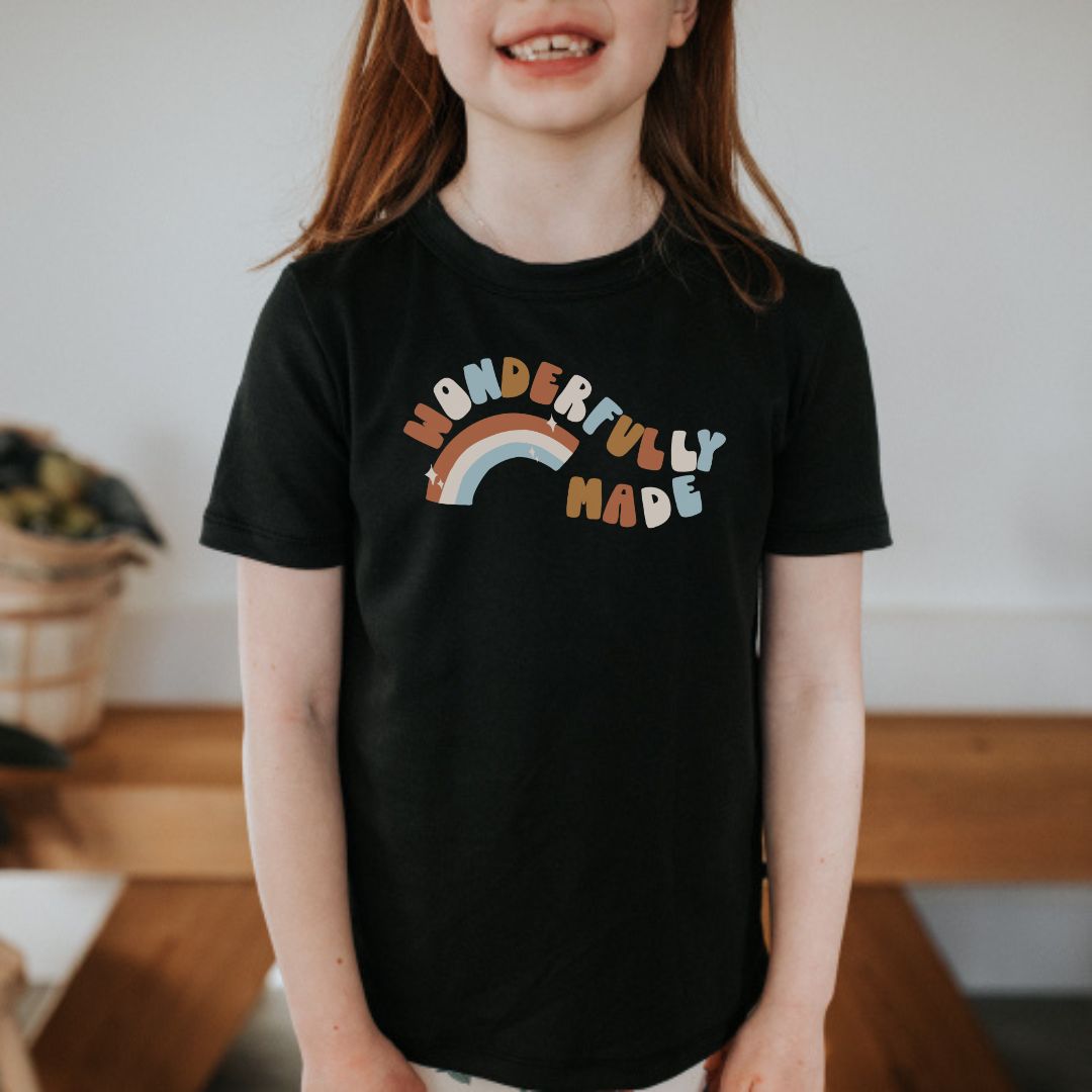 Baby/Kid's/Youth 'Wonderfully Made' Slim-Fit T-Shirt | Black