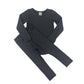 Kid’s/youth Long Sleeve Pajama Set | Charcoal Bamboo/cotton 1