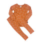 Kid’s/youth Long Sleeve Pajama Set | Orange Smilies Bamboo/cotton 1