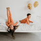 Kid’s/youth Long Sleeve Pajama Set | Orange Smilies Bamboo/cotton 5