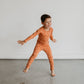 Kid’s/youth Long Sleeve Pajama Set | Orange Smilies Bamboo/cotton 4