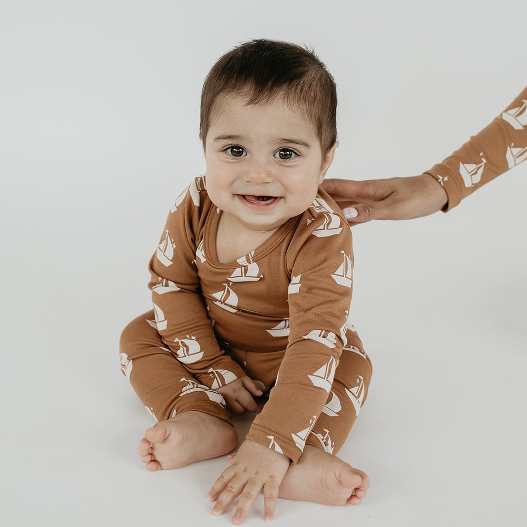Kid's/Youth Long Sleeve Pajama Set | Sailboats