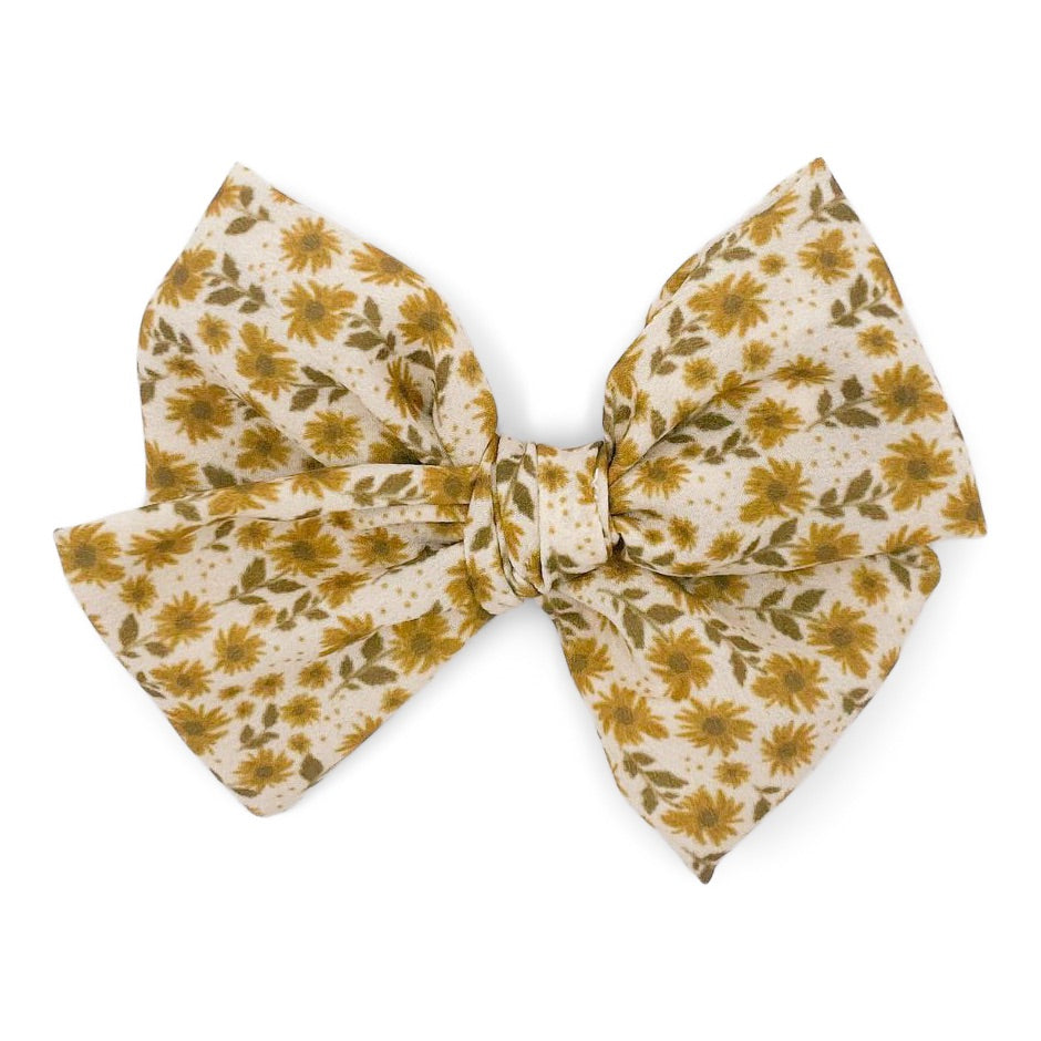 Scattered Sunflowers | Midi Bow Bamboo/cotton 1
