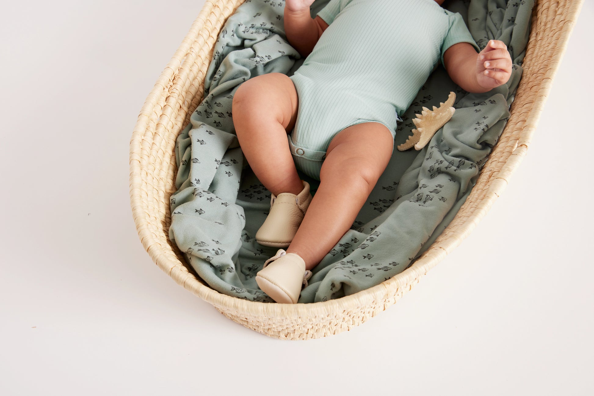 Baby Rib-Knit Onesie | Seafoam