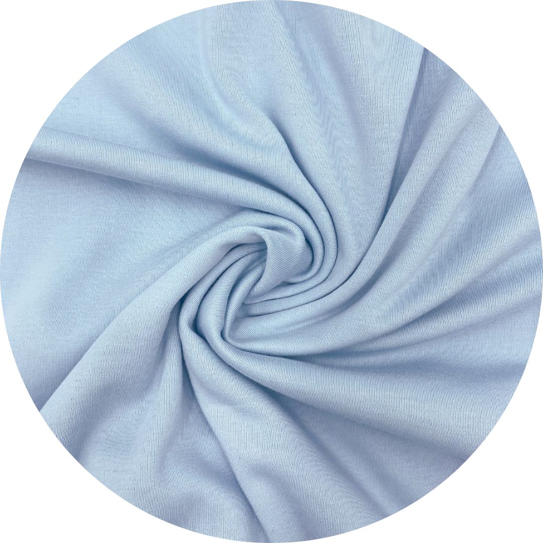 Women’s Edie Crop Top | Powder Blue Mock Neck Bamboo/cotton 12