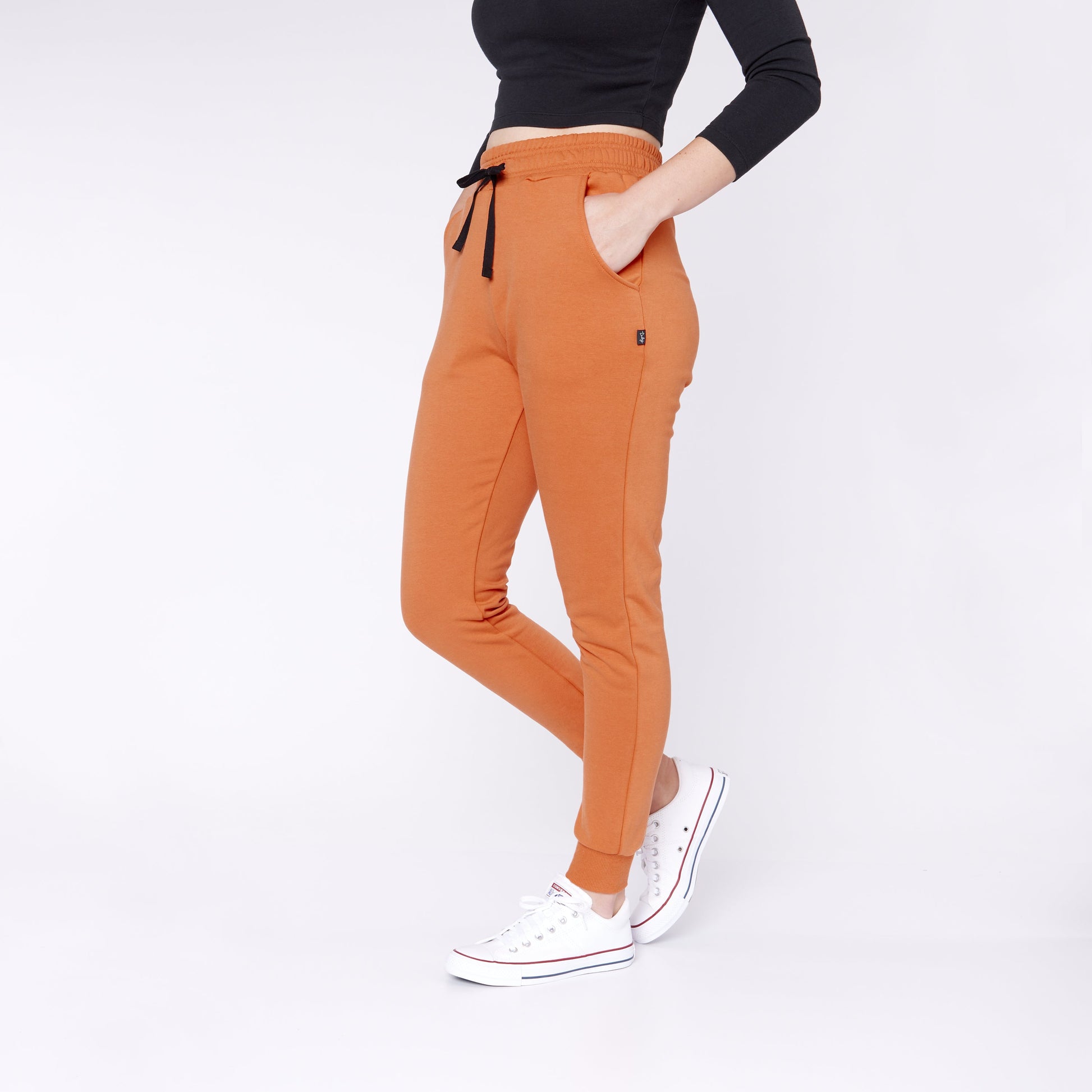 Lady′ S Cotton Fleece Jogger with Drawstring Women′ S Breathable