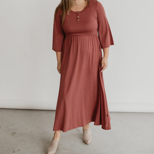 Women’s Flora Dress | Burgundy Bamboo/cotton 1