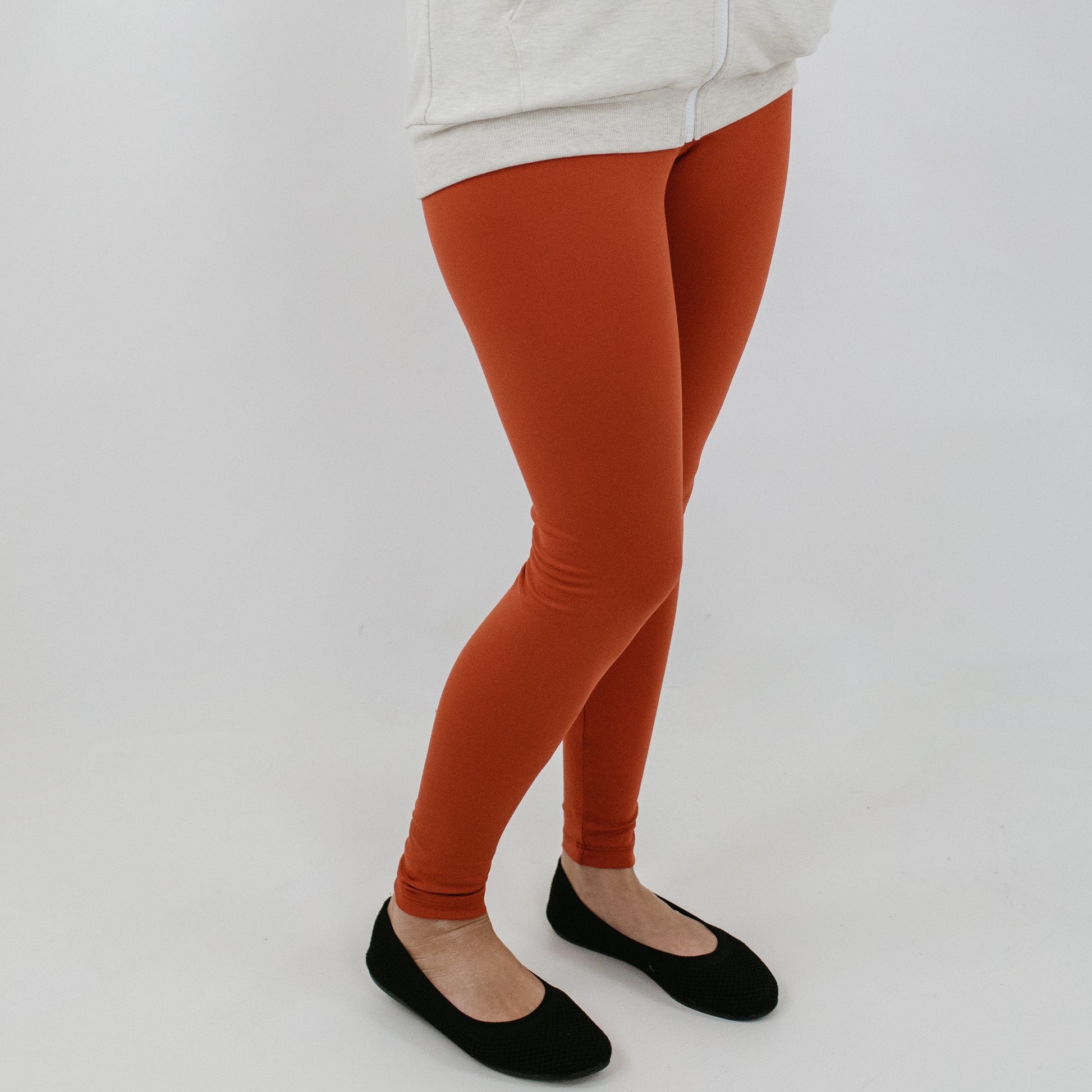 Lilya Light Orange Plus High Compression Leggings, 2X