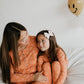 Women’s Long Sleeve Pajama Set | Orange Smilies Bamboo/cotton 6